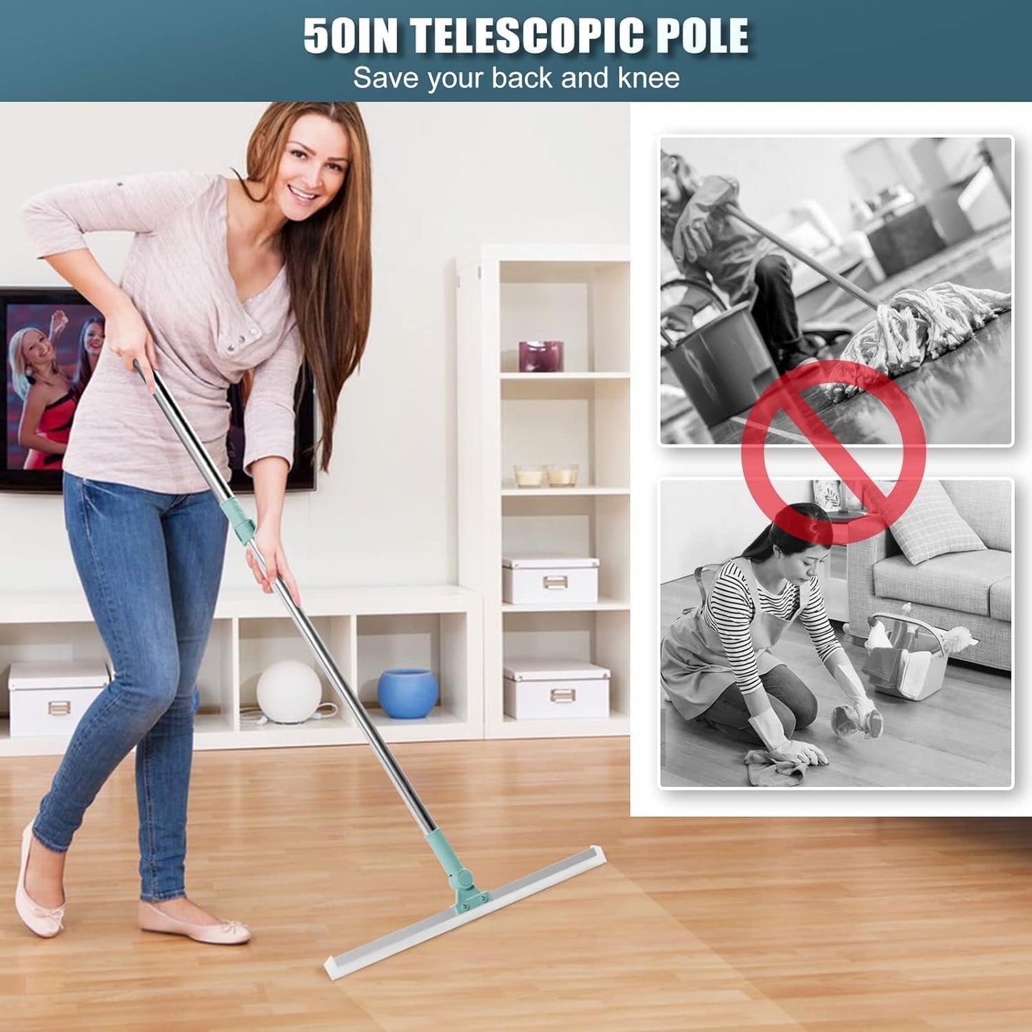 Urban™ Magic Broom — 180° Rotating Silicone Floor Wiper - Urban Goods
