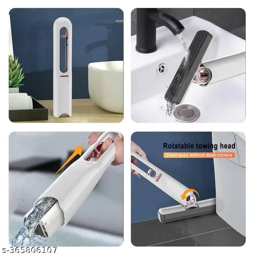 Portable Mini Mop Mini Squeeze Mop Folding Car Window Wall Cleaner Mini Sponge Mop Car Cleaning Mop | Mini Mop Self Squeeze Mini Mop Cleaner for Kitchen Floor Cleaner Mop, Plastic - Urban Goods